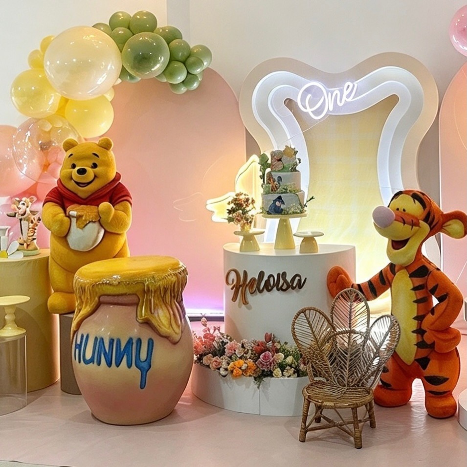 Detalhes de uma festa real do Ursinho Pooh decorada pela KA